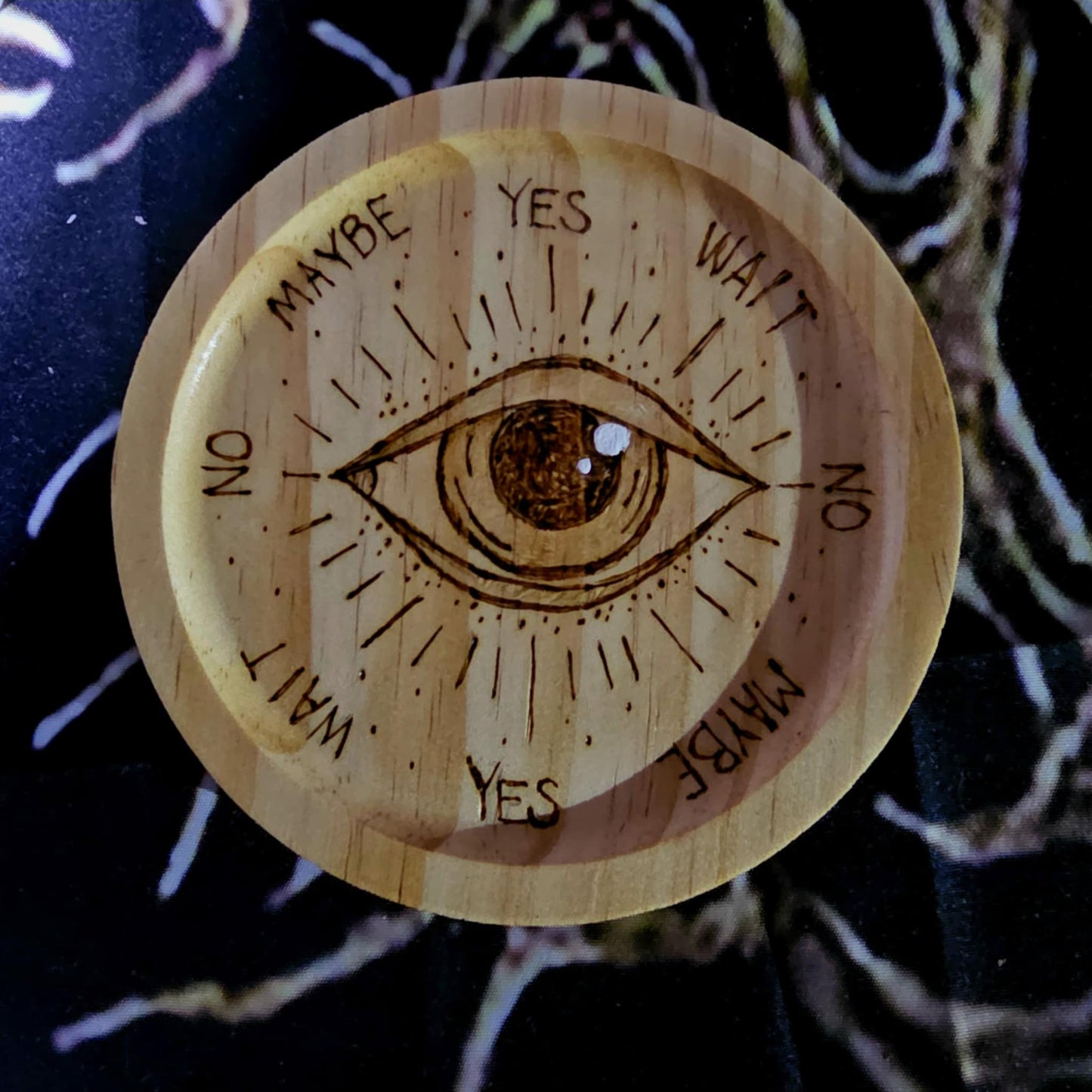 Handcrafted All Seeing Eye Pendulum Board for Divination