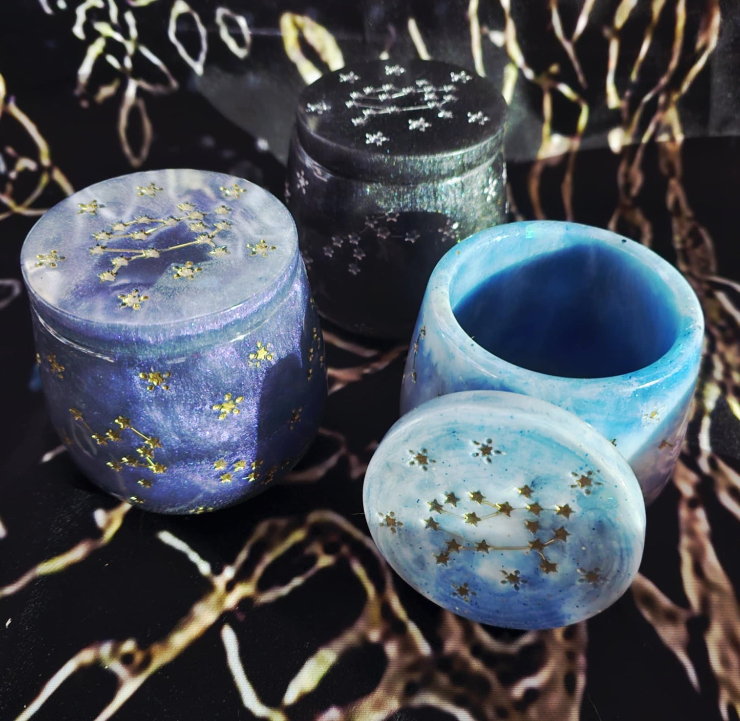 Hand Painted Resin Constellation Jewelry Box