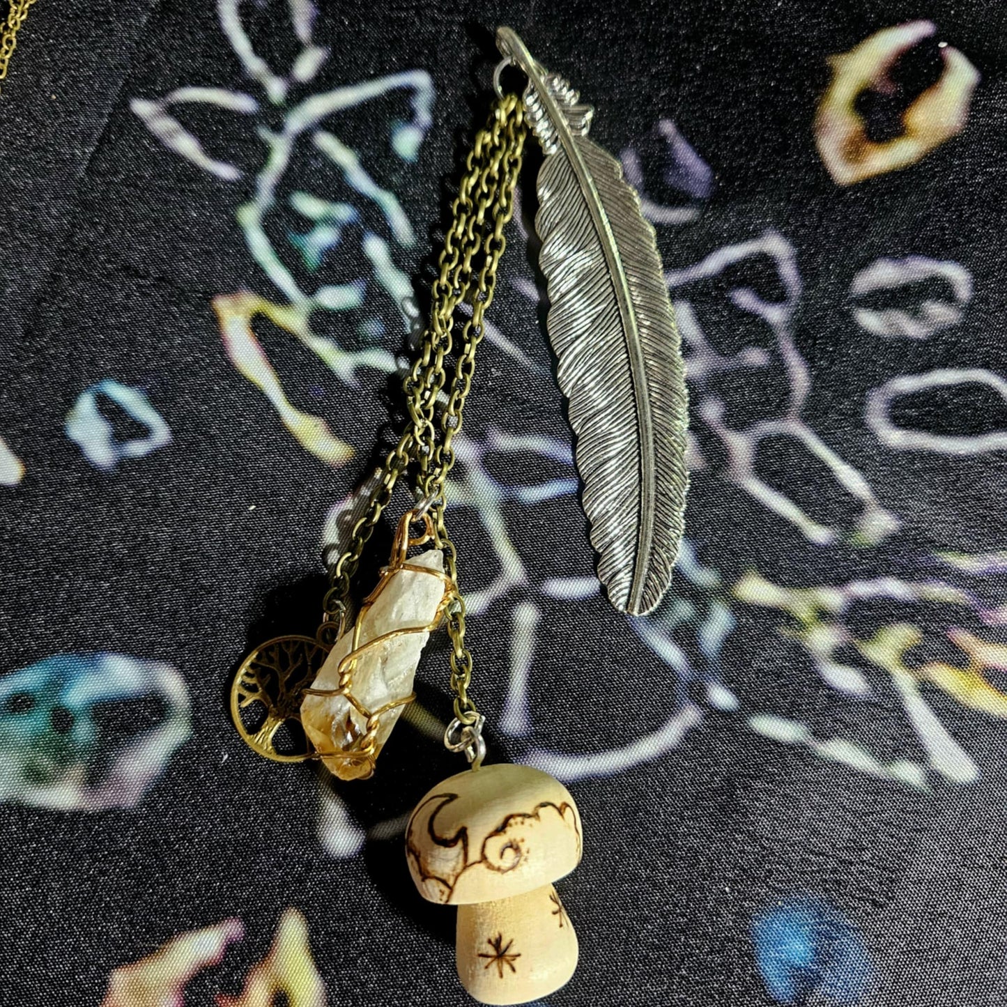 Handcrafted Bohemian Mushroom Necklace