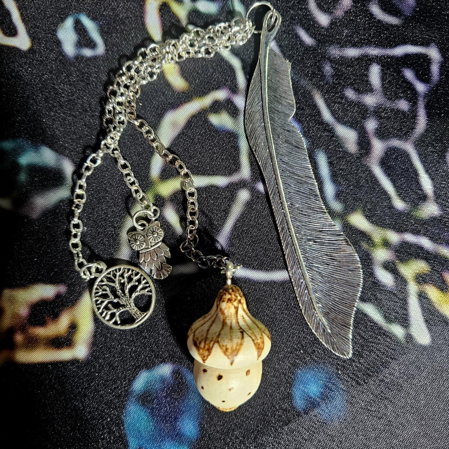 Handcrafted Bohemian Mushroom Necklace