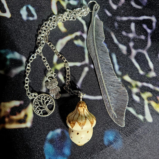 Handcrafted Bohemian Mushroom Necklace