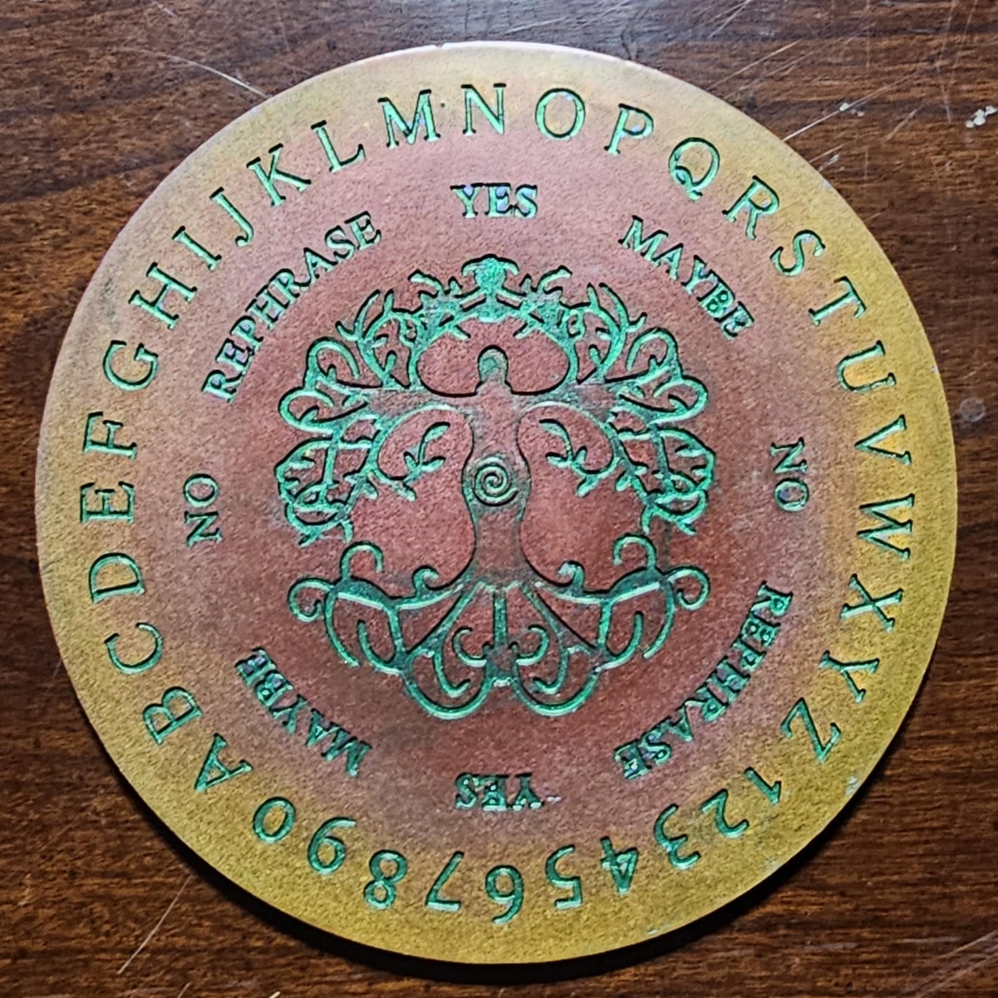 Selenite Infused Hand Painted Resin Pendulum Board