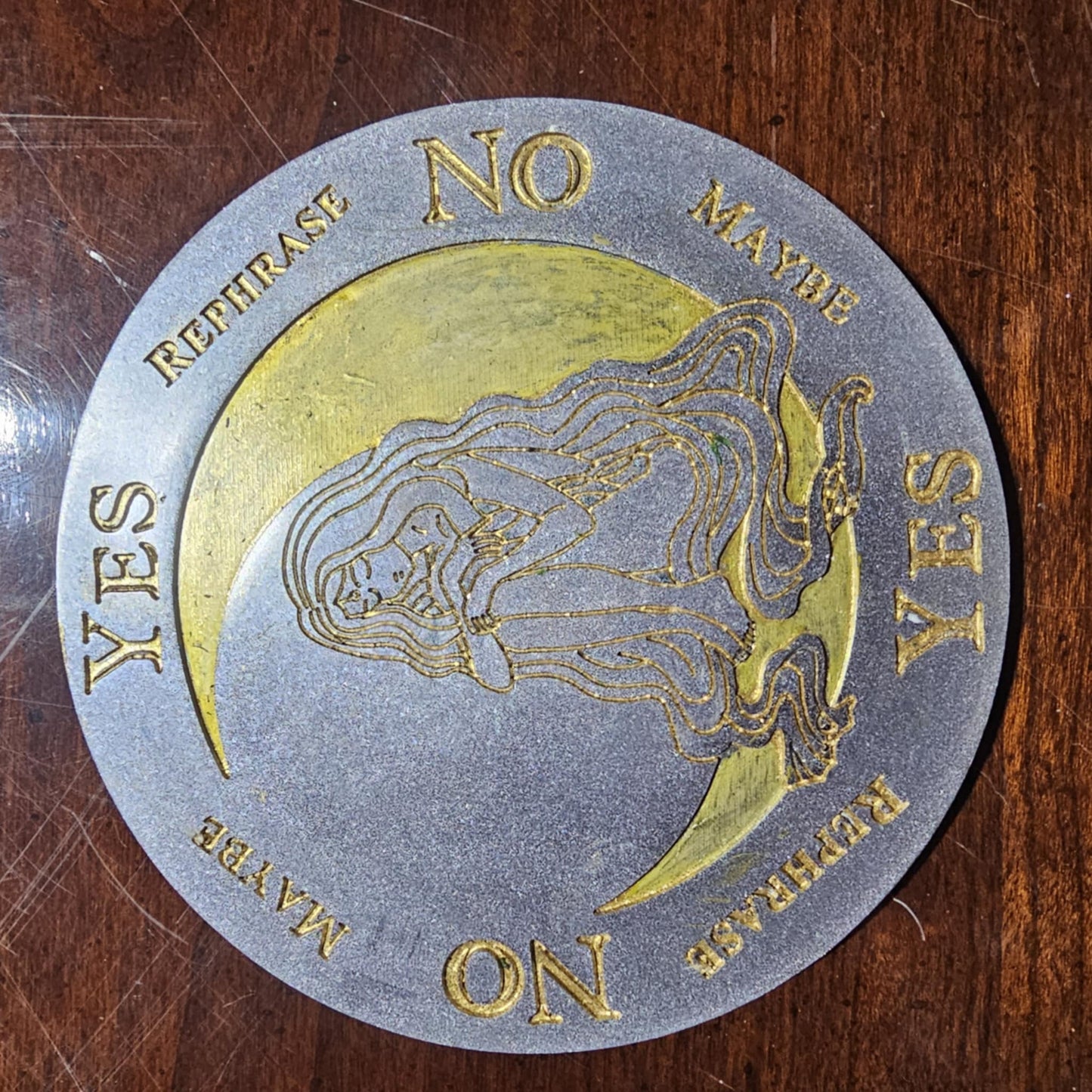 Selenite Infused Hand Painted Resin Pendulum Board