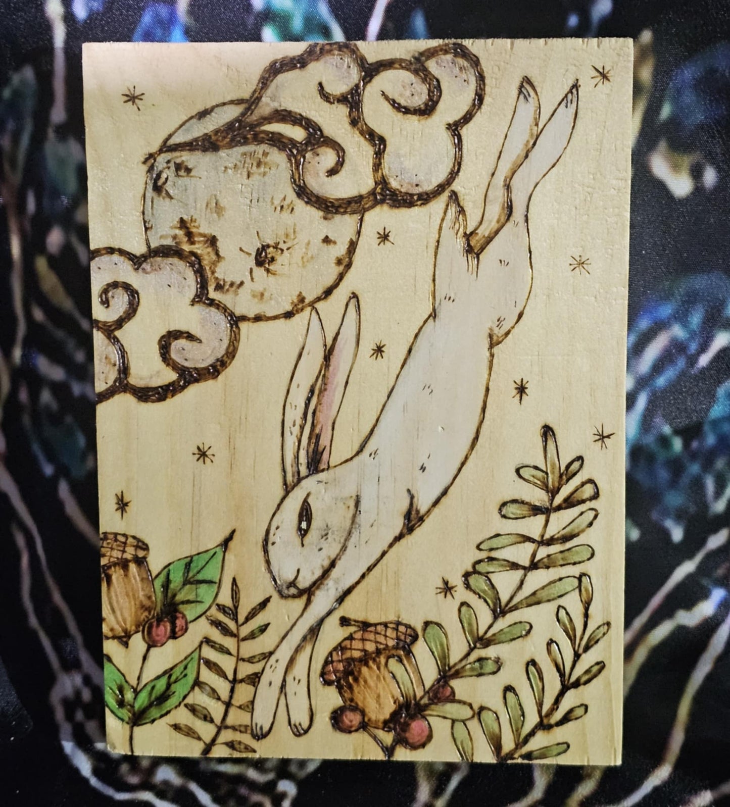 Magical Hare Woodburning Symbol of Fertility and Abundance
