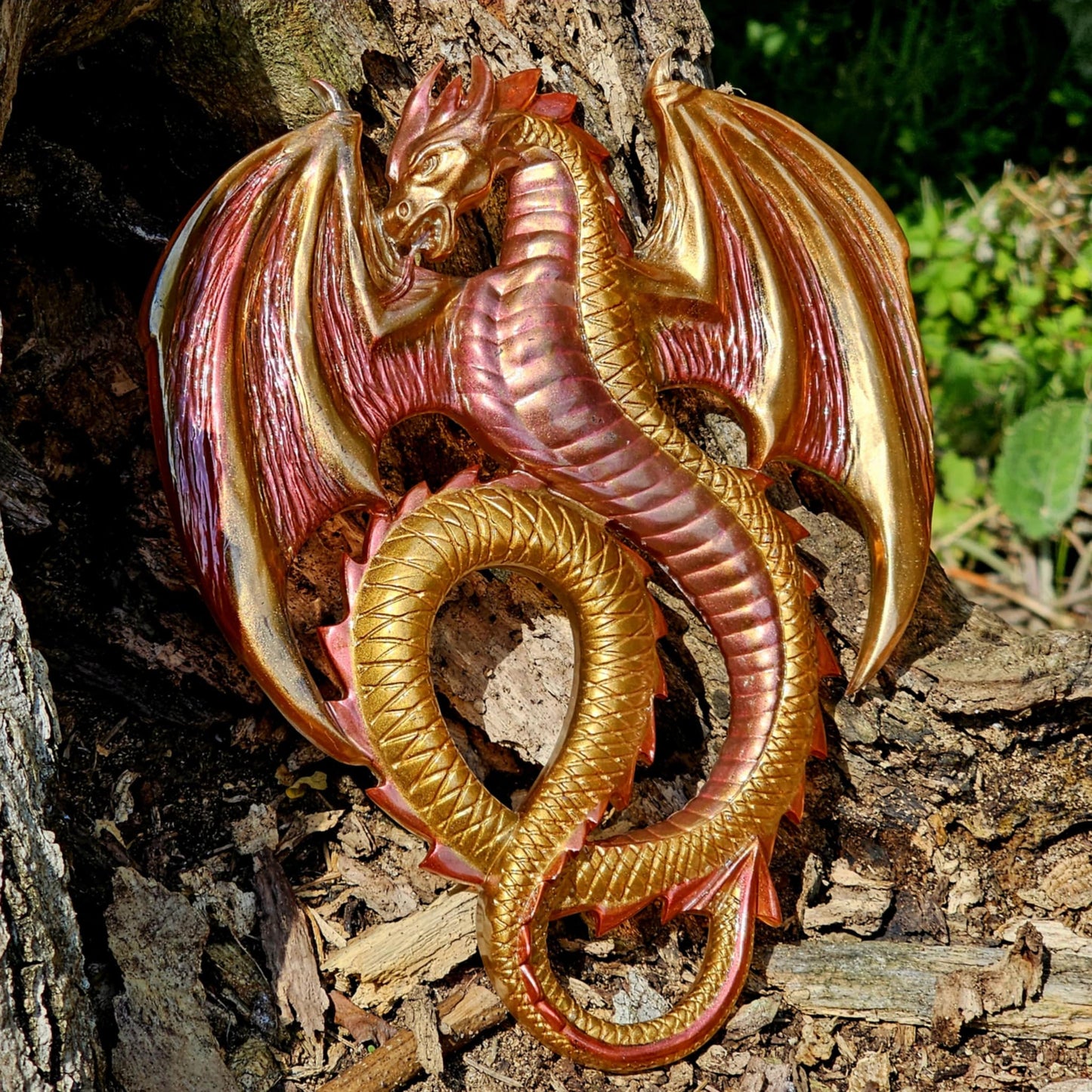 Hand Painted Resin Dragon Wall Hanging