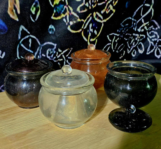 Handcrafted Resin Storage Jars for Decor, Altar, Sacred Space