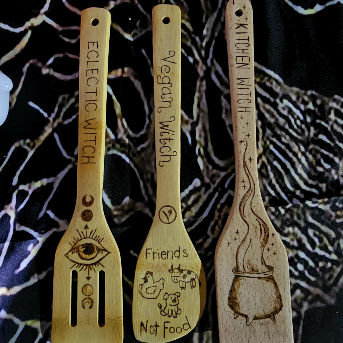 Handcrafted Kitchen Witch Spoons Various Designs for Home Kitchen Decor