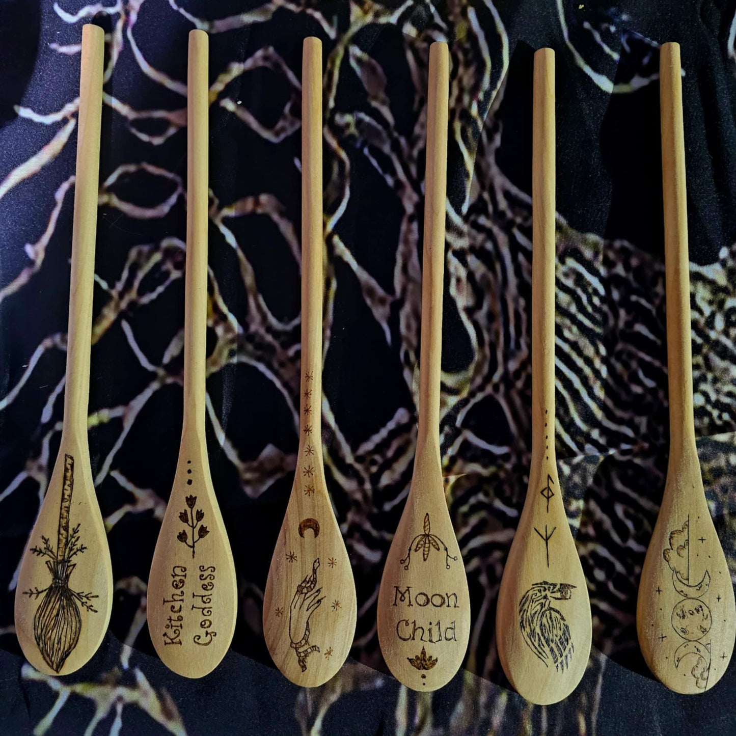Handcrafted Kitchen Witch Spoons Various Designs for Home Kitchen Decor