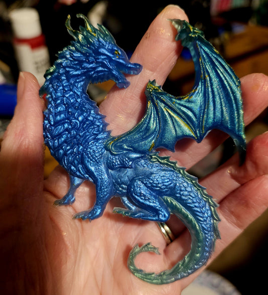 Blue Celtic Dragon Magnet