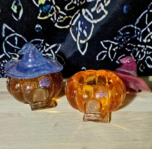 Hand Crafted Resin Pumpkin Fairy Box